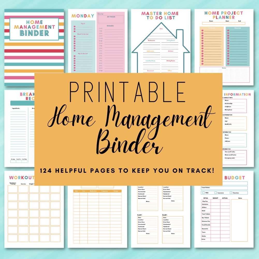 Printable Home Management Binder - Picture 1 of 9